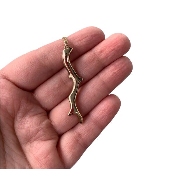 Stella & Dot Chase Coral Pendant Gold Tone Statement Necklace 16” Approx. NIB - Picture 7 of 13